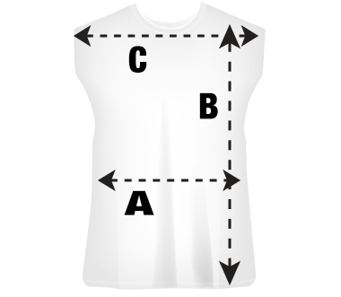 Mens Sleeveless T-Shirt Size Guide